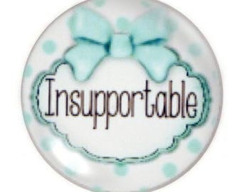 Set of 2 cabochon "Je suis" round glass 30mm