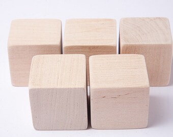 1 3/4 di pollice (4,5 cm) blocchi di legno non finito per artigianato del legno, cubi di legno, blocchi di legno, ottimo per docce bambino