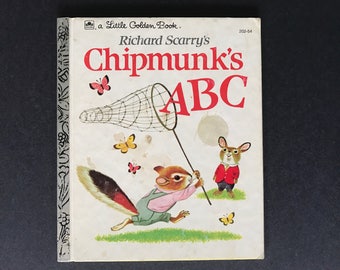 Richard Scarry's Chipmunk's ABC Vintage Little Golden Book