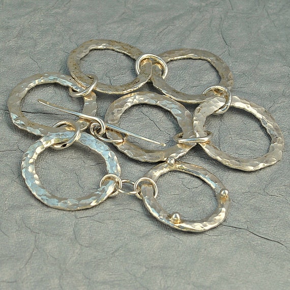Items similar to Fine Silver Chain Link Bracelet - Fine Silver Hammered
