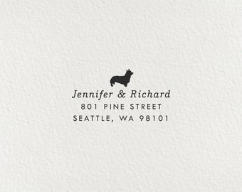 Corgi Stamp, Self Inking Return Address Stamp, Corgi Gifts, Dog Address Stamp, Return Address Stamp, Gifts for Dog Lovers - Style #66