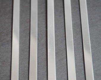 Fifty 1/4" x 5" Tie Bar Blanks - 18g 3003 Aluminum - Handstamping Blanks, Jewelry Supplies