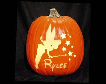 tinkerbell carved pumpkin