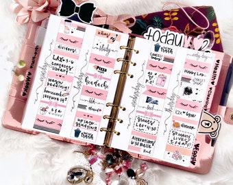 Personal Wide Undated Week on 4 Pages Ring Printable Planner Insert