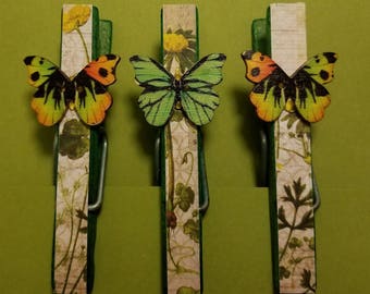 Decorative Clothespin Magnets