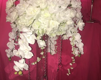 Kissing Orchids Pomander Ball Centerpiece