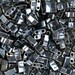 Light Gunmetal Half Tila Bead HTL-464 Japanese 2-Hole Square - 10 grams