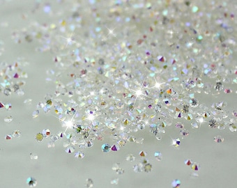 Crystal AB Swarovski Pixie Dust crystals mini zircon rhinestone 3D Nail art - 1000 piece