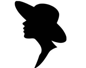 1 cut out SILHOUETTE woman Hat