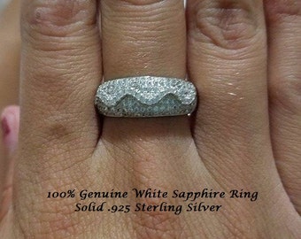 Genuine White Sapphire Ring