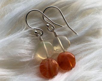 Mexican Fire Opal Earrings