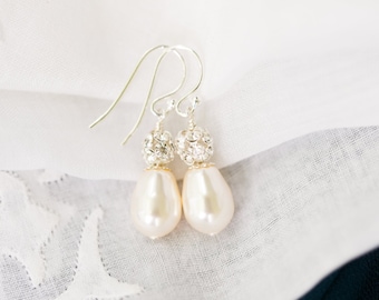 Wedding Earrings for Brides, Pearl Bridal Earrings, Wedding Jewelry