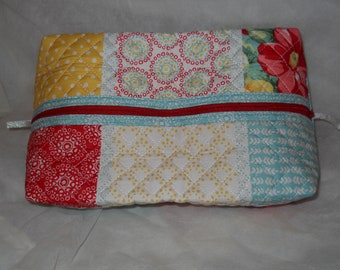 Patchwork Zippered Pouch