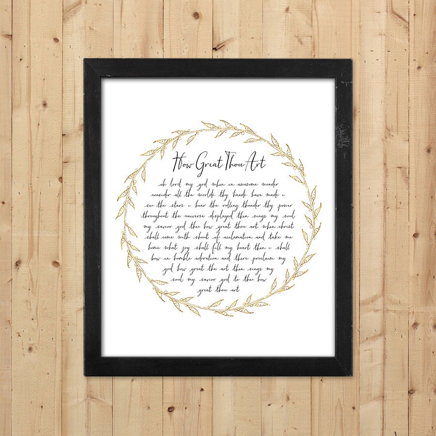 How Great Thou Art Print / Christian Printable Hymn Lyrics