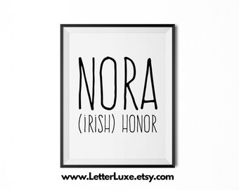 Nora name print | Etsy