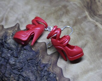 Barbie Doll Shoes, pair of drop earrings, Unique, Retro, 90's, KAWAII, Super Cute!