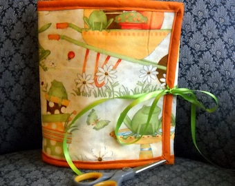 Frogs and Ladybugs Sewing Caddy, Hand Sewing Organizer