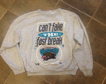 1994 Vancouver Grizzlies "Can't Fake the Fast Break" Sweater, Size Small