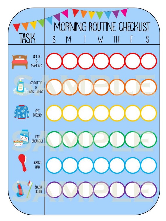 Printable Morning Routine Checklist