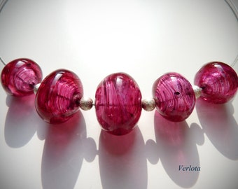 Necklace with hollow glass bead