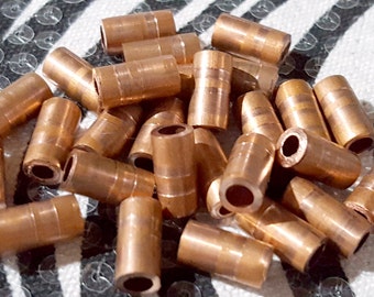 Copper Tube Beads 1/2 Inch 10 pcs Handmade USA from Reclaimed Metal, Spacer Beads Solid Raw Copper Jewelry Making Supply Bead Metal Tubes