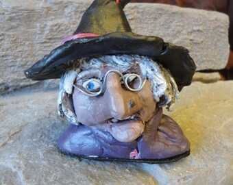 Incense burner witch suspicious papier-mache