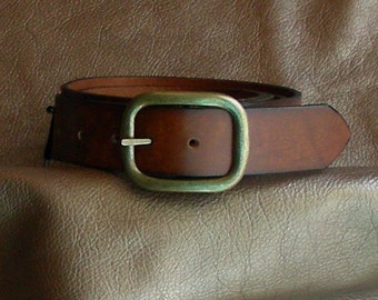 Wide Leather Belt, Retro Style Leather Belt, Custom Sized Belt, Brown Leather Belt, Black Leather Belt
