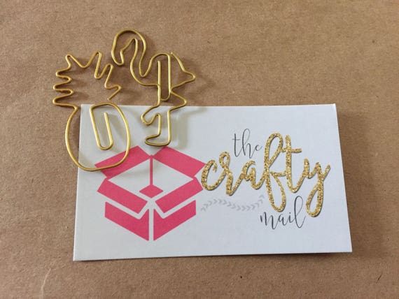 Gold Flamingo Paperclip/Gold Pineapple Paperclip/Combo Paperclip, planner clip, bookmark