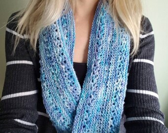 Scarf, Azure skies mobius wool