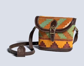 Sally Kilim Leather Cross Body Bag