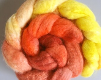 Hand-dyed combed tops roving for spinning 100g