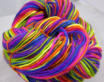 Neon Rainbow Stripe Self-Striping yarn
