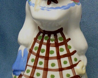 Cleminson's Lady Sprinkler Pottery Girl Vintage Laundry Ironing Cleminson
