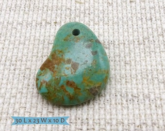 Genuine Turquoise Freeform Chunky Pendant--1 Pc. | E-TPA-B-1