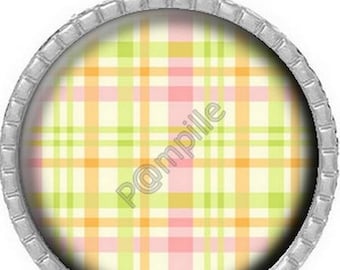 Cabochon pendant - Small summer pattern (614)