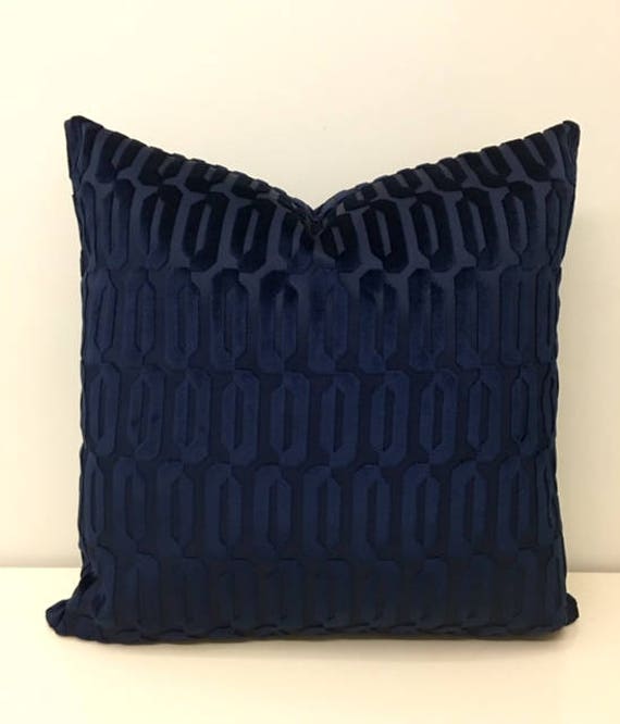 Navy Blue Velvet Pillow Cover Navy Pillows Velvet Pillow