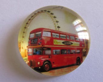 glass 25mm theme England 1cabochon