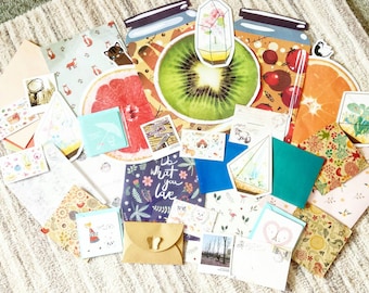 Happy Mail// Pen Pal// Snail Mail Grab Bag/Kit // Scrapbook Supplies