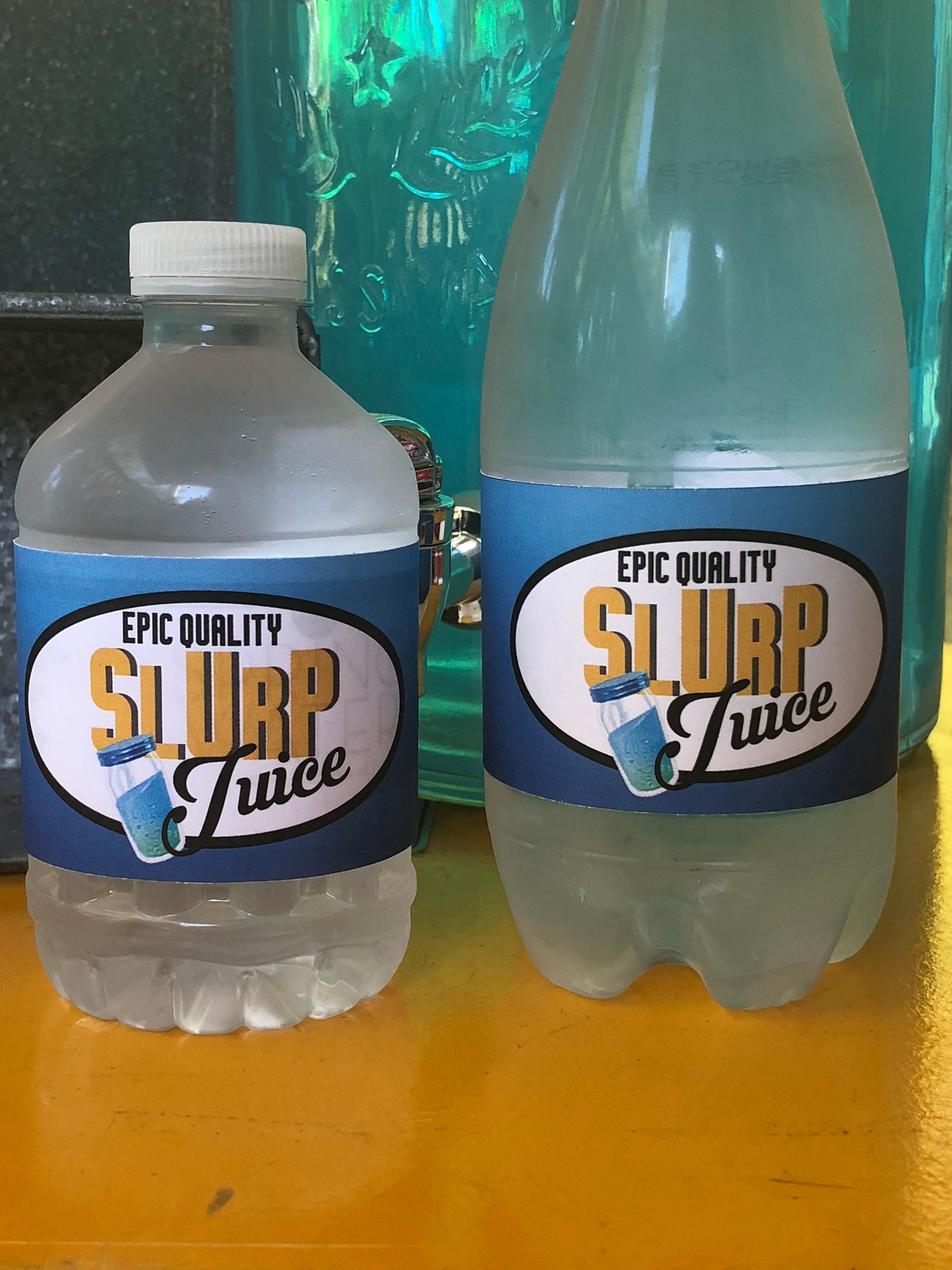Fortnite birthday SLURP JUICE printable bottle wraps water
