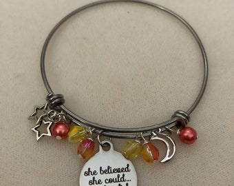 She believed she could bangle; inspiration bangle