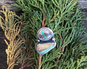 Double Turquoise Sterling Silver Ring