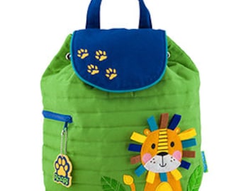 Toddler Stephen Joseph Quilted Backpack, Children's Backpack, Monogram, Personalized Lion Backpack, Diaper Bag, Preschool Backpack