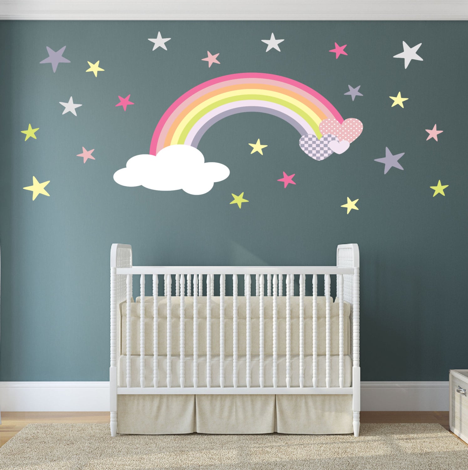 rainbow wall decal girls wall stickers nursery baby room