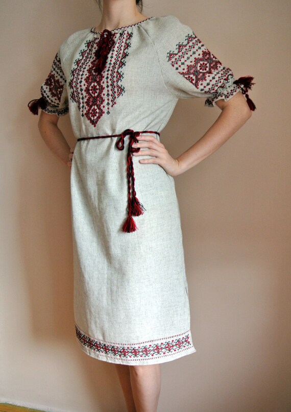Folk dress Vyshyvanka dress women's handmade Ukrainian