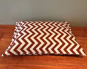 Rust Chevron Dog or Cat Bed Cover