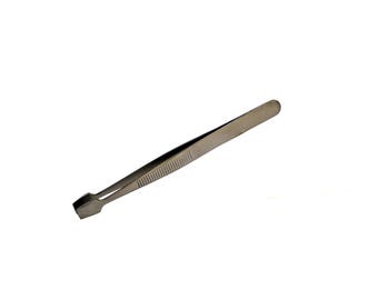 Proops 120mm Stainless Steel Tweezers, 6mm Wide Flat End (S7145). Free UK Postage.
