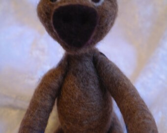 Needle felted teddy bear