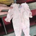 Chatty Baby Flannel Footie Sleeper | Pink and White Print Chatty Baby Pajamas with Original Tag