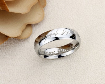 thumbnail image 2 of Atomic Jewelry Lord Of The Rings Tungsten Ring - The One Ring Darkness Black Edition 2 of 14