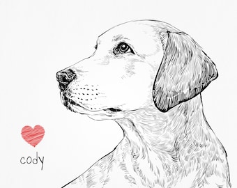 Custom pet drawing, custom pet portrait, dog memorial, cat memorial, pet portrait, dog memorial gift, custom dog portrait, custom dog